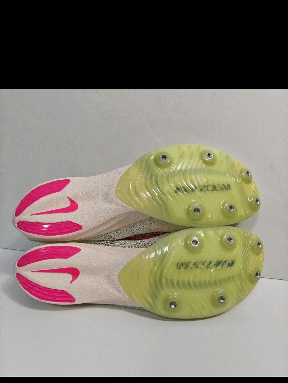 Nike Size 9 Men Air Zoom Victory Track Spikes Sail Pink Cleat Shoes CD4385-101 - Picture 8 of 10